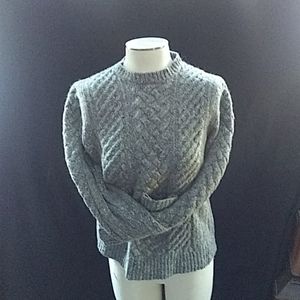 Express...Gray tweed wool sweater